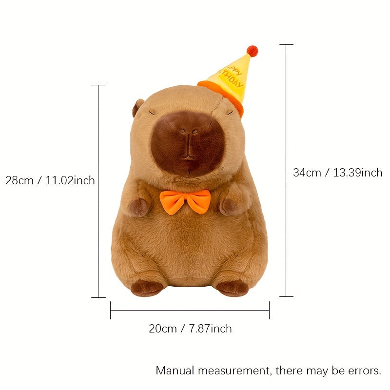 13.3-inch birthday capybara doll stuffed toy bed doll sleeping pillow birthday gift & holiday gift