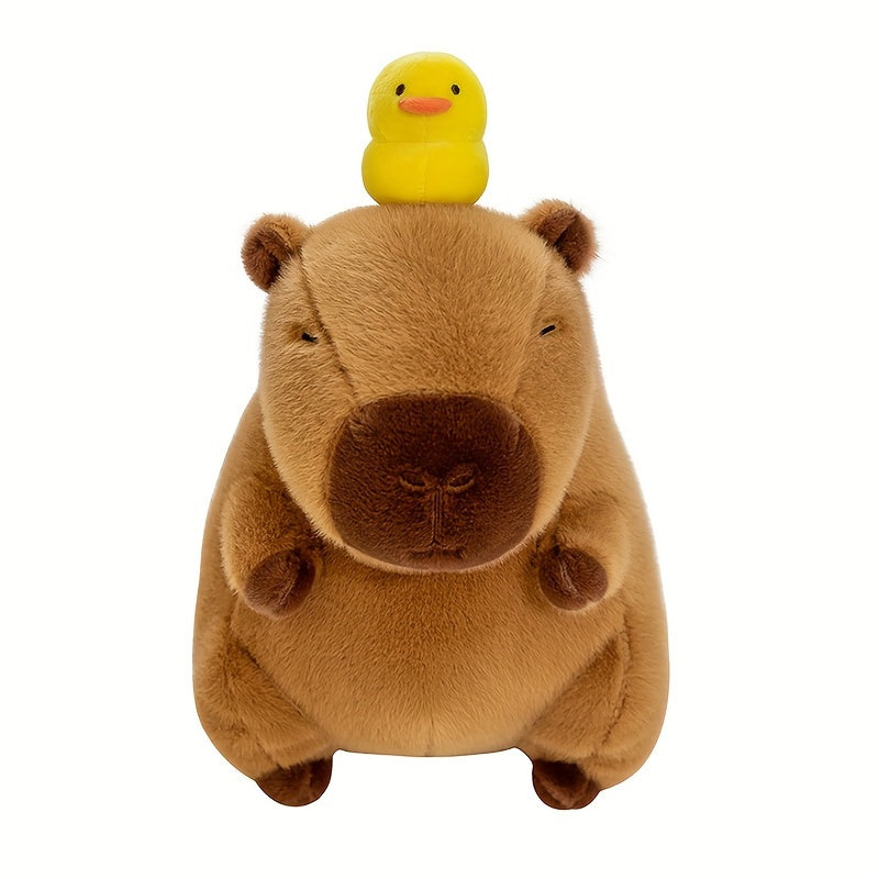 13.7-inch soft cute head duck stuffed capybara doll stuffed toy bed doll sleeping pillow birthday gift & holiday gift