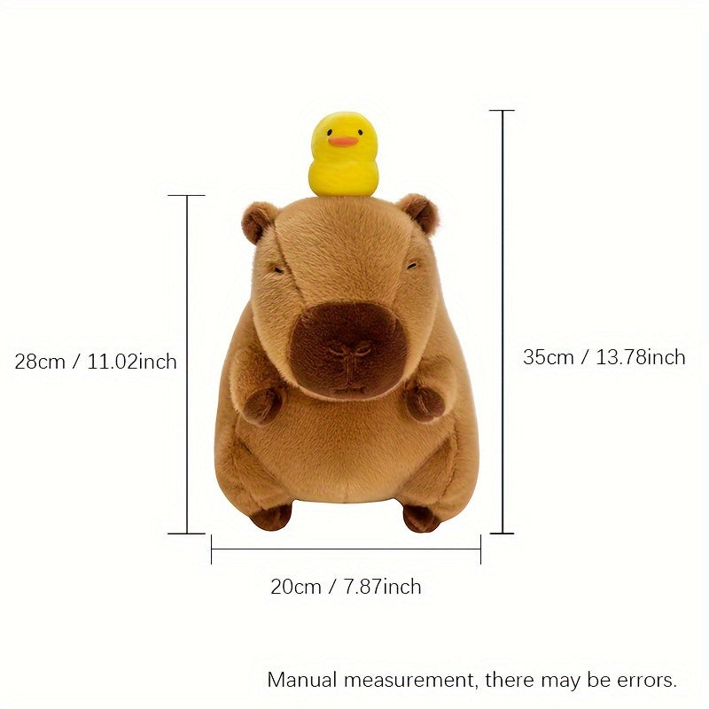 13.7-inch soft cute head duck stuffed capybara doll stuffed toy bed doll sleeping pillow birthday gift & holiday gift