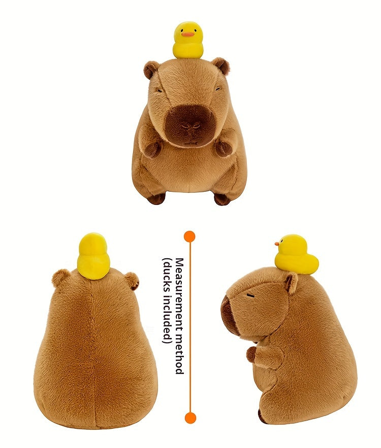 13.7-inch soft cute head duck stuffed capybara doll stuffed toy bed doll sleeping pillow birthday gift & holiday gift