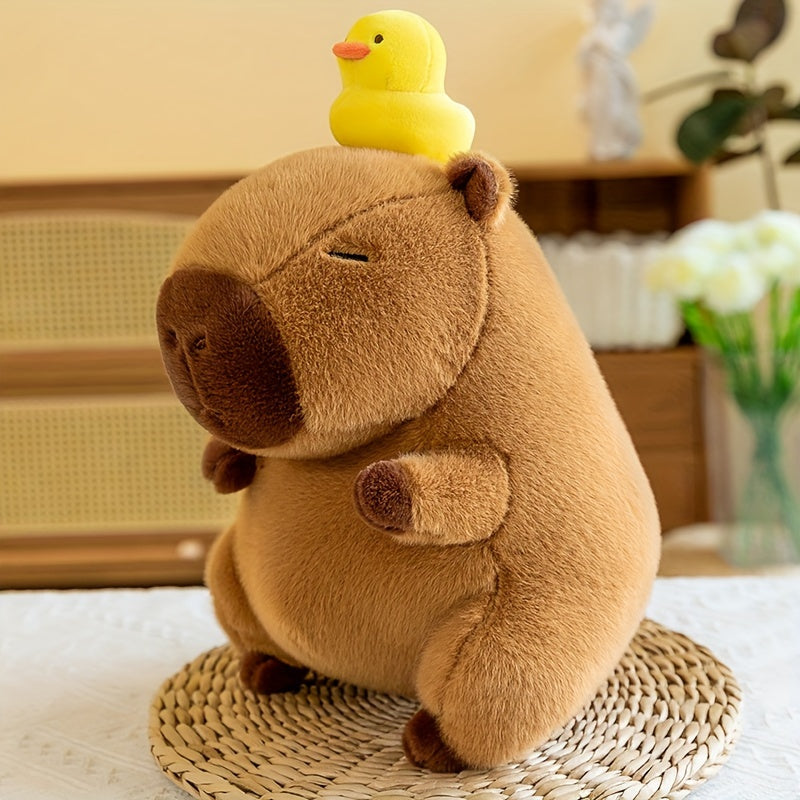 13.7-inch soft cute head duck stuffed capybara doll stuffed toy bed doll sleeping pillow birthday gift & holiday gift