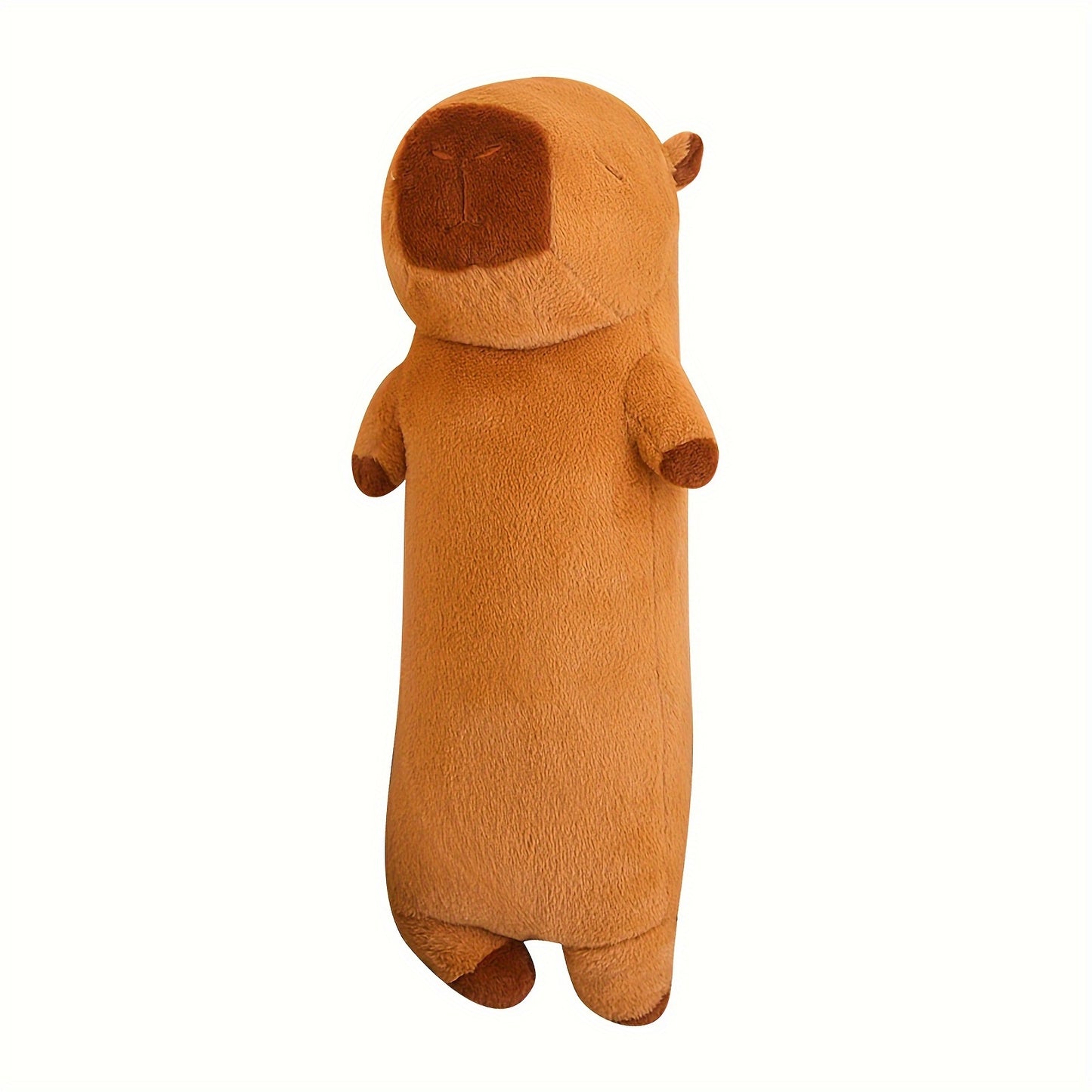 "Akkun Extra-Long Capybara Plush Pillow - 35.4"" Soft, Realistic & Cuddly Stuffed Animal Body Pillow for Comfort and Decor - Durable Polyester Blend - Perfect Gift for Animal Lovers - Suitable for Bedroom, Living Room & Offic