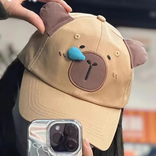 Cute Capybara Baseball Cap New Anime Capibara Embroidery Couple Sun Hat Girls Boys Outdoor Sport Sunbonnet Women Headgear Gift