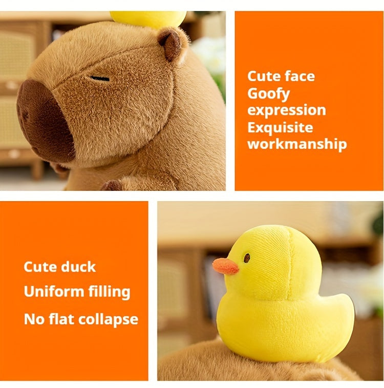 13.7-inch soft cute head duck stuffed capybara doll stuffed toy bed doll sleeping pillow birthday gift & holiday gift